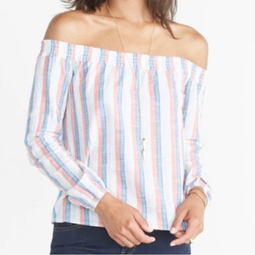 MARINE LAYER Off-Shoulder Rosalita Blouse Small